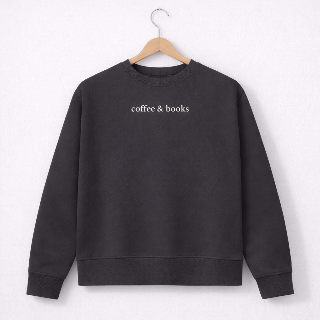 Sweatshirt "coffee & books"