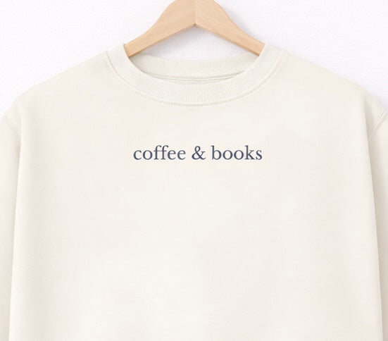 Sweatshirt "coffee & books"