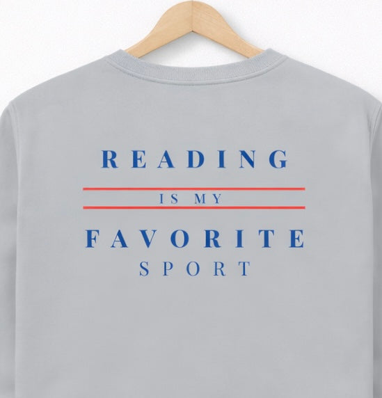 Sweatshirt "Reading is my favorite Sport" - Frontprint