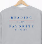 Sweatshirt "Reading is my favorite Sport" - Frontprint