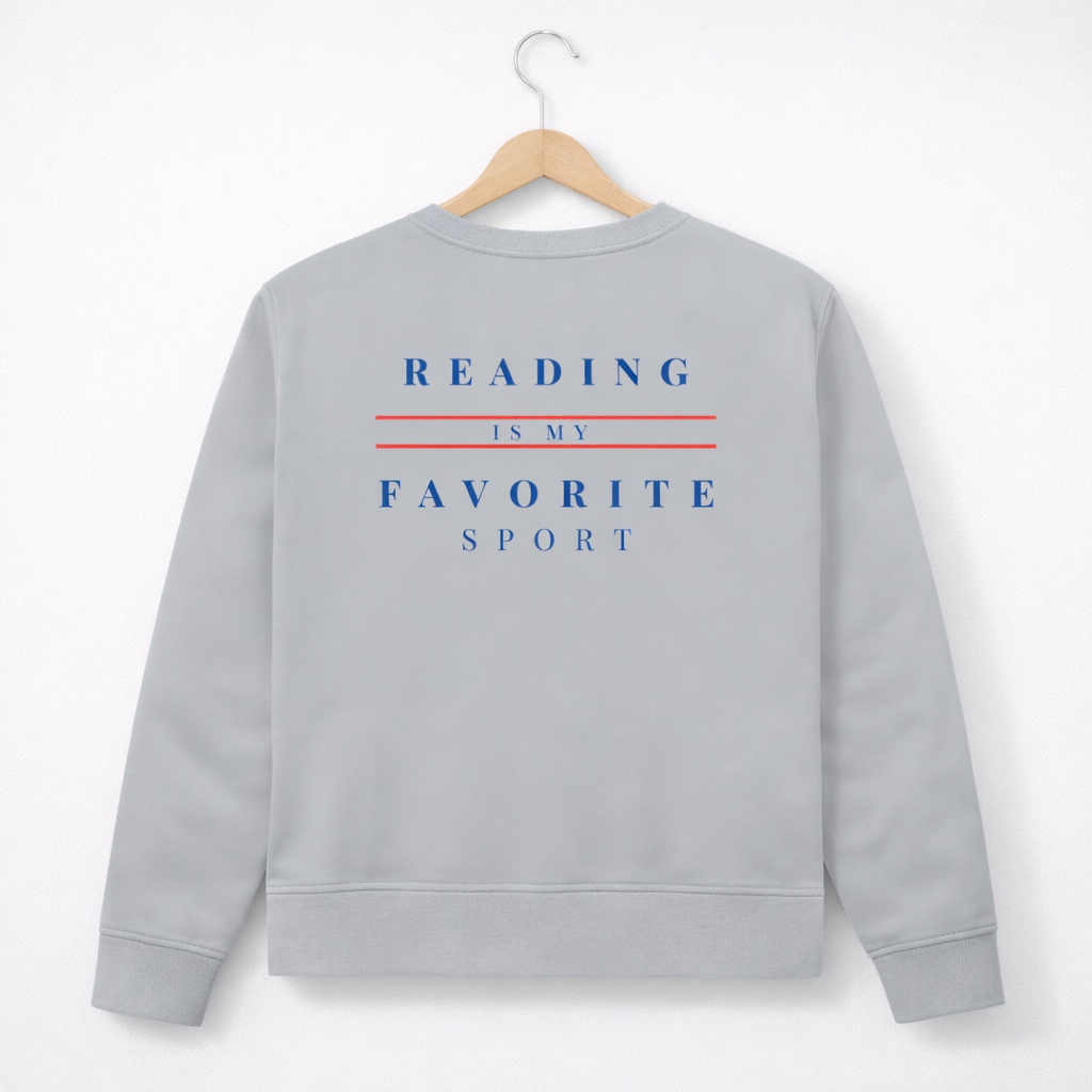 Sweatshirt "Reading is my favorite Sport" - Frontprint