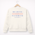 Sweatshirt "Reading is my favorite Sport" - Frontprint